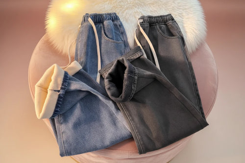 Jean fille doublé polaire épais