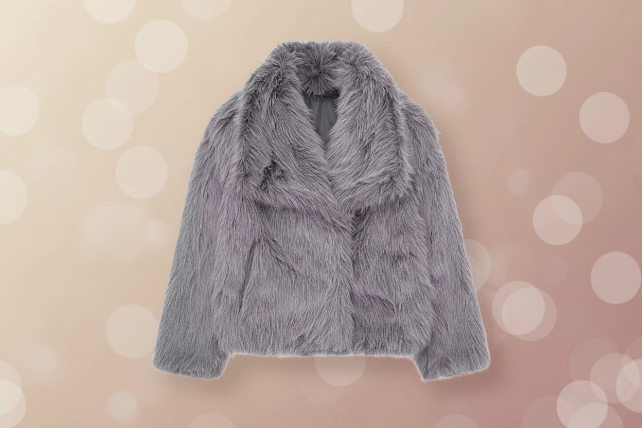 MUJER – Manteau en fausse fourrure pour femme
