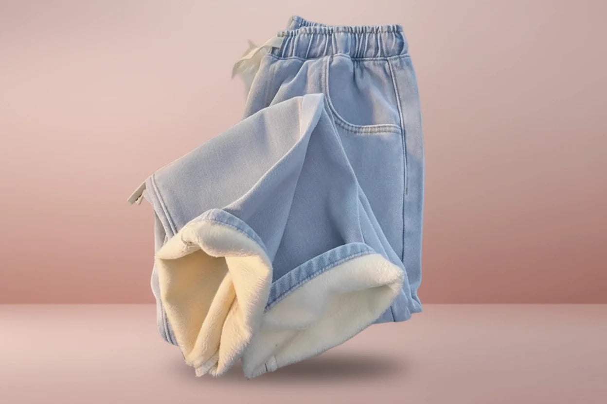 Jean fille doublé polaire épais