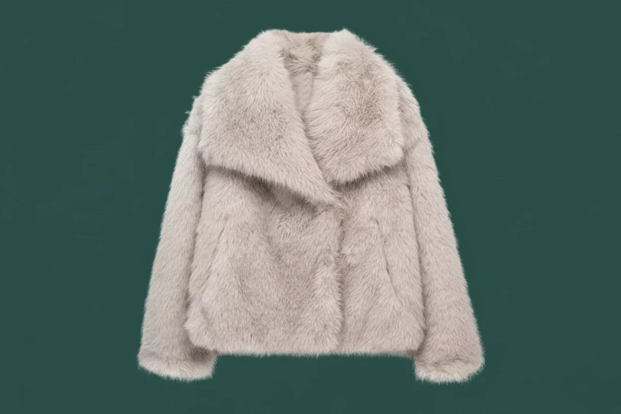 MUJER – Manteau en fausse fourrure pour femme